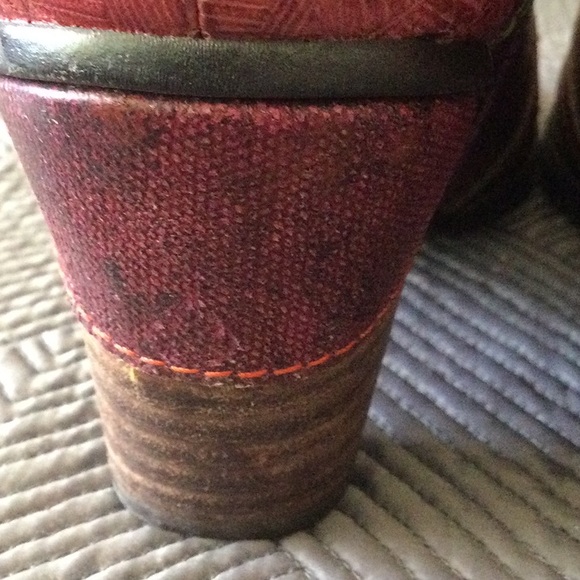 Spring Step L’Artiste Size EU 38 US 7.5/8 red leather ankle boots for women - Picture 6 of 10